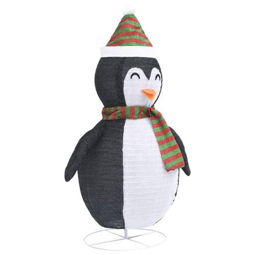 Dekorativ julepingvin m. LED-lys 180 cm luksuriøst stof