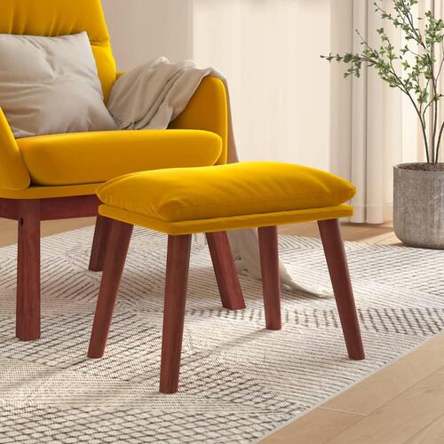 Fodskammel 45x29,5x35 cm fløjl sennepsgul