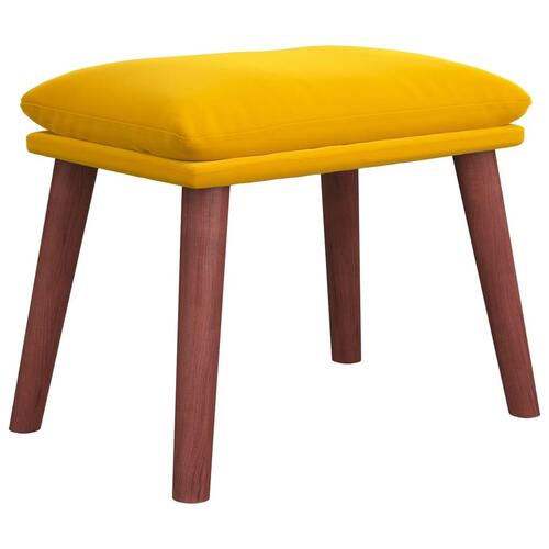 Fodskammel 45x29,5x35 cm fløjl sennepsgul
