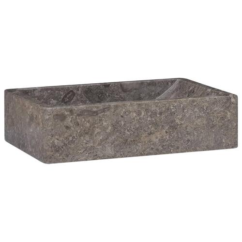 Håndvask 45x30x12 cm marmor grå højglans