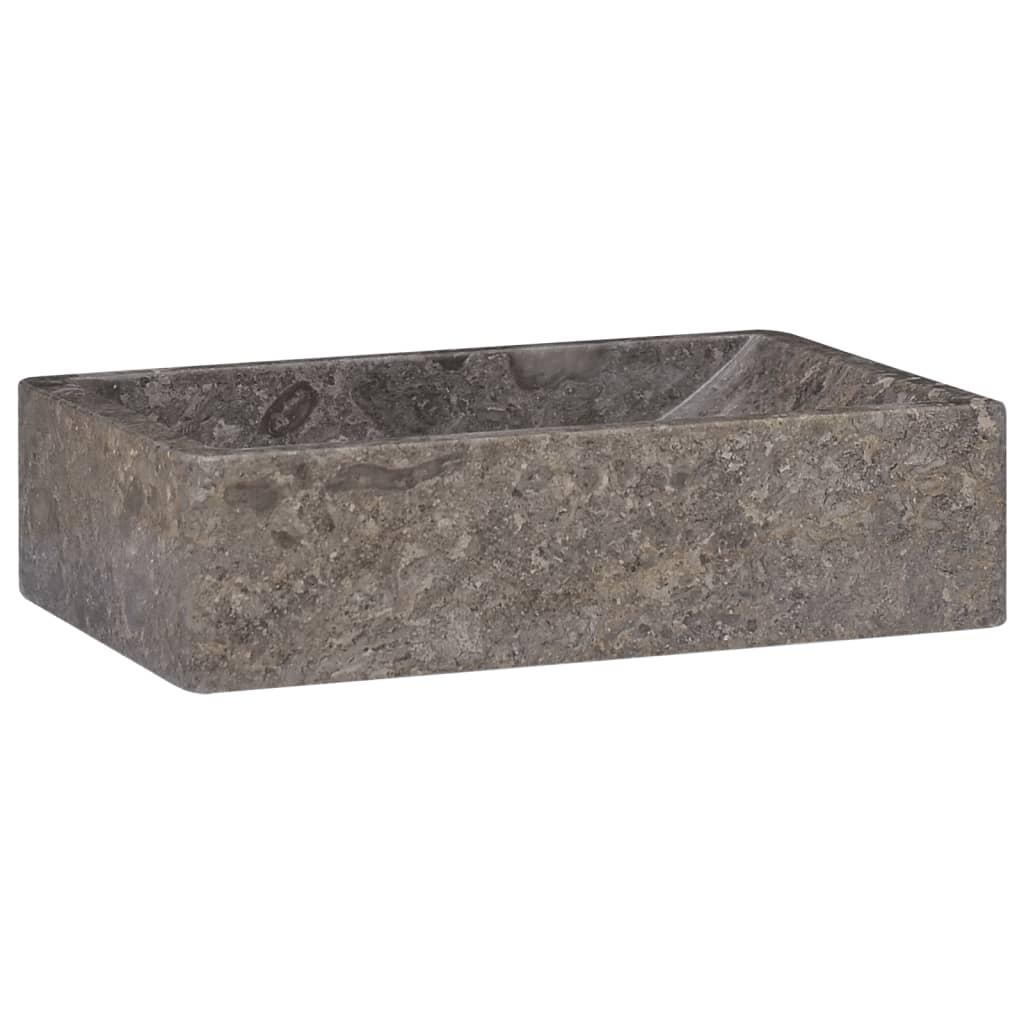 Håndvask 45x30x12 cm marmor grå højglans