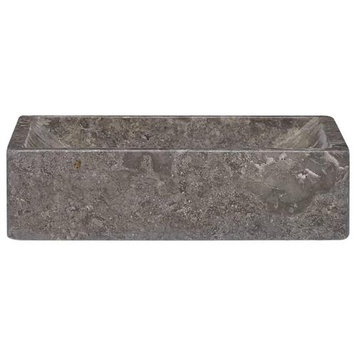 Håndvask 45x30x12 cm marmor grå højglans