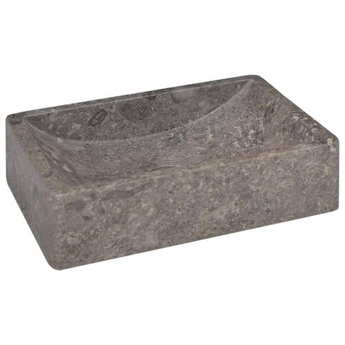 Håndvask 45x30x12 cm marmor grå højglans