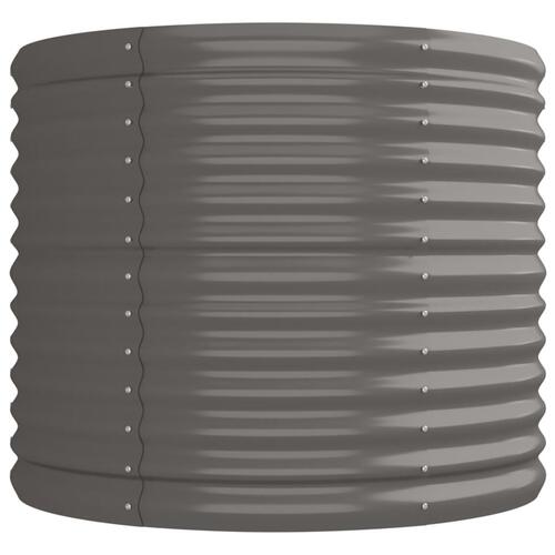 Plantekasse 224x80x68 cm pulverlakeret stål grå