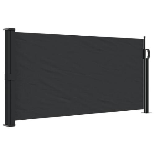 Sidemarkise 100x300 cm sammenrullelig sort