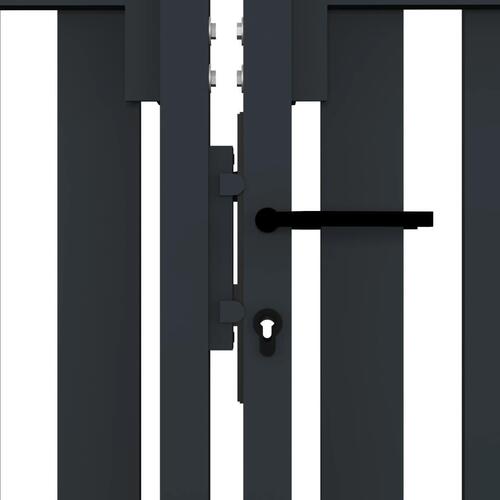 Dobbelt hegnslåge 306x220 cm stål antracitgrå