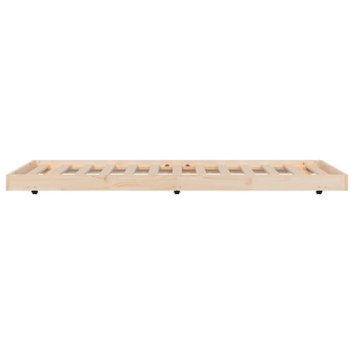 Sengestel 90x190 cm massivt fyrretræ grå
