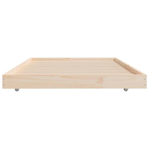 Sengestel 90x190 cm massivt fyrretræ grå