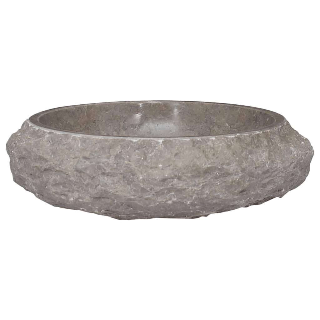 Håndvask Ø40x12 cm marmor grå