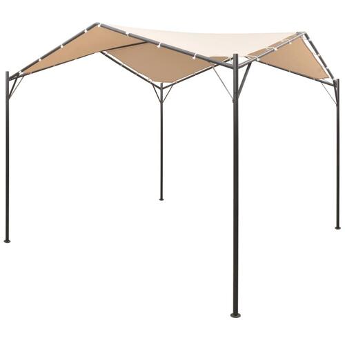 Pavillon 4 x 4 m stål beige