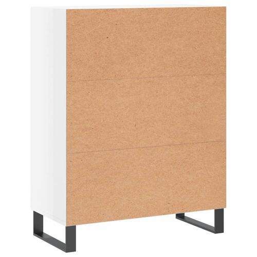 Skænk 69,5x34x90 cm konstrueret træ hvid højglans