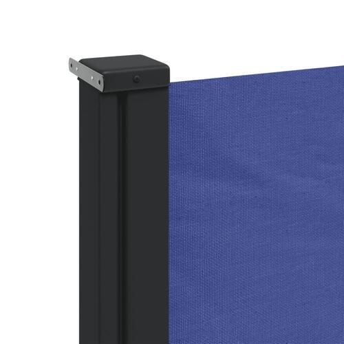 Sidemarkise 100x300 cm sammenrullelig blå