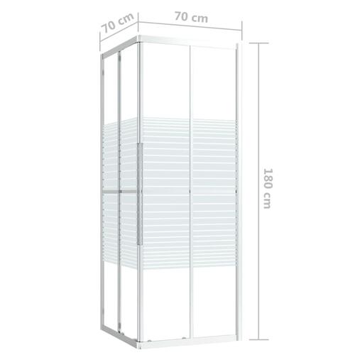 Brusekabine 70x70x180 cm sikkerhedsglas