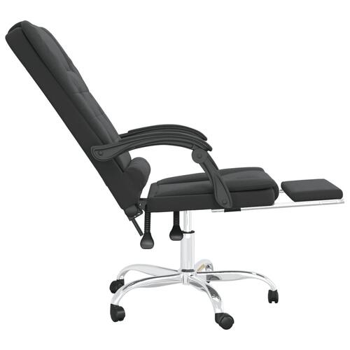 Kontorstol med massagefunktion kunstlæder sort