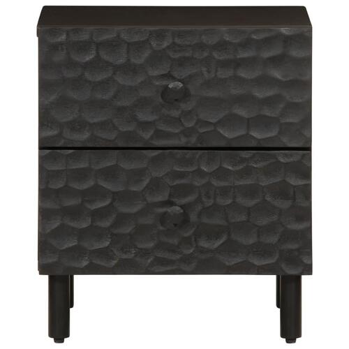Sengebord 40x33x46 cm massivt mangotræ sort