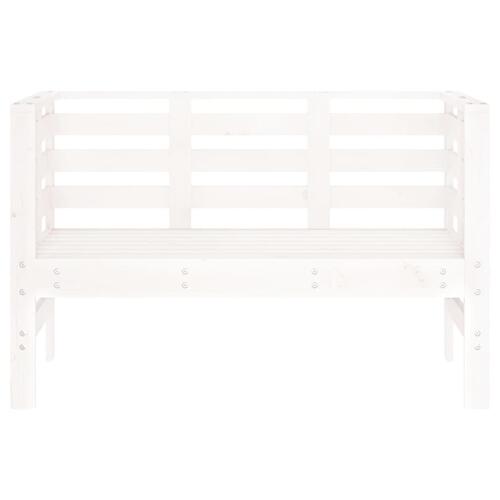 Havebænk 111,5x53x71 cm massivt fyrretræ hvid