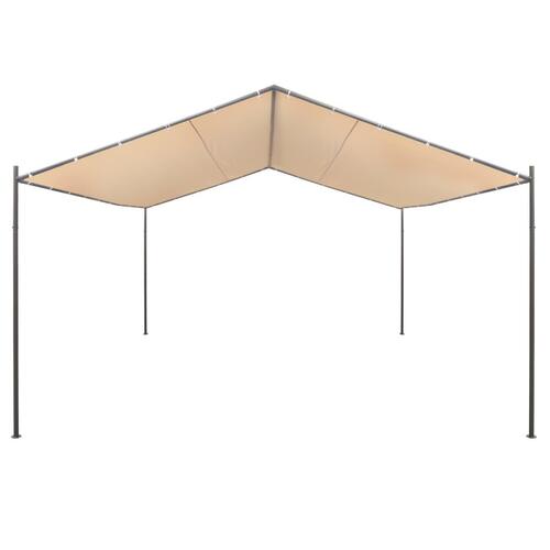 Lysthus pavillon telt overdækning 4 x 4 m stål beige