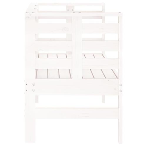 Havebænk 111,5x53x71 cm massivt fyrretræ hvid
