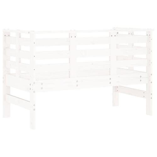 Havebænk 111,5x53x71 cm massivt fyrretræ hvid