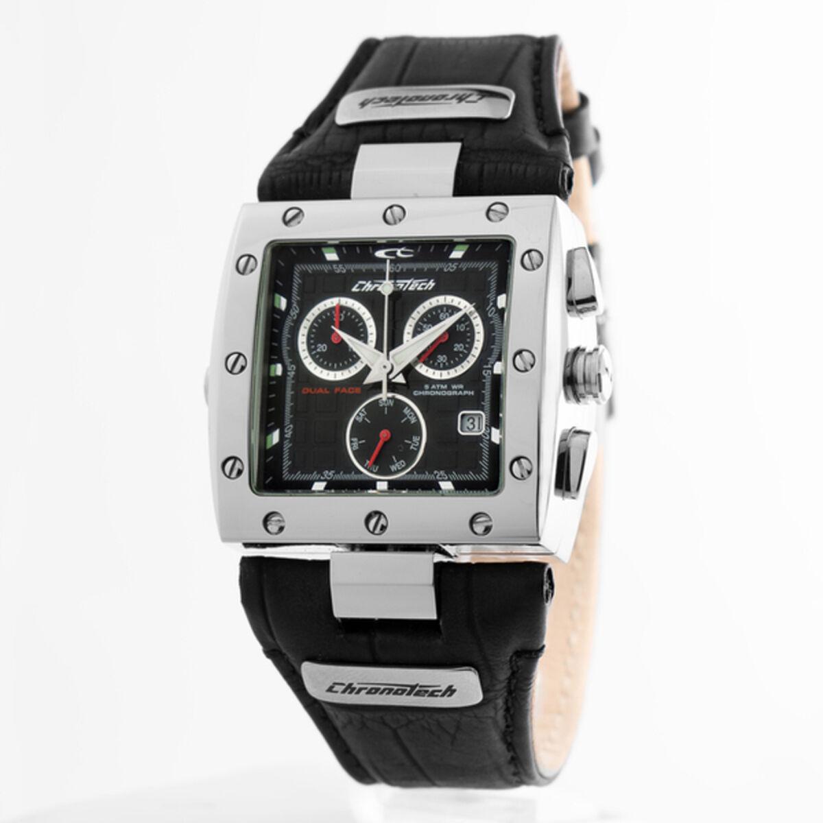 Chronotech herreur CT7686L-01, læderrem, Ø 38 mm
