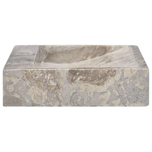 Håndvask 58x39x10 cm marmor grå