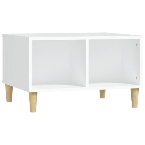 Sofabord 60x50x36,5 cm konstrueret træ hvid