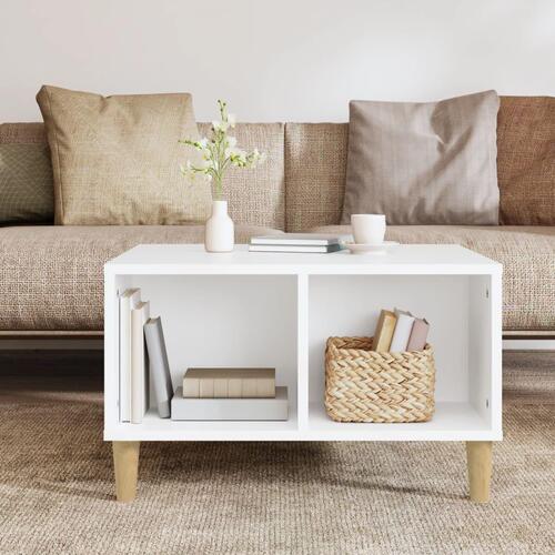 Sofabord 60x50x36,5 cm konstrueret træ hvid