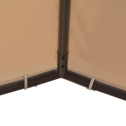 Lysthus pavillon telt med baldakin 3 x 3 m stål beige