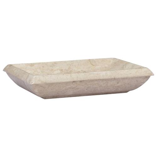 Håndvask 50x35x10 cm marmor cremefarvet