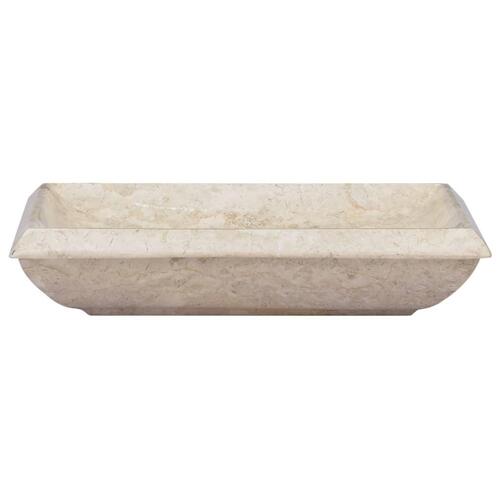 Håndvask 50x35x10 cm marmor cremefarvet
