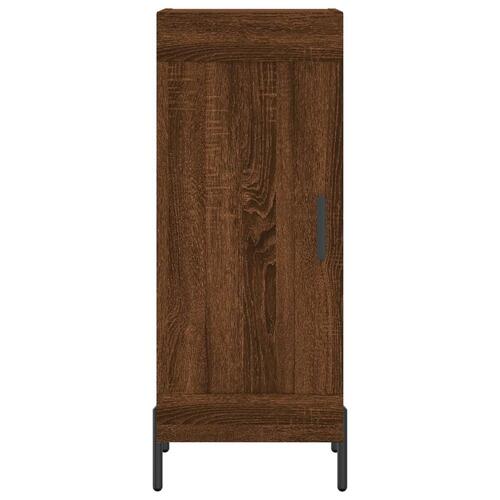 Skab 34,5x34x180 cm konstrueret træ brun egetræsfarve