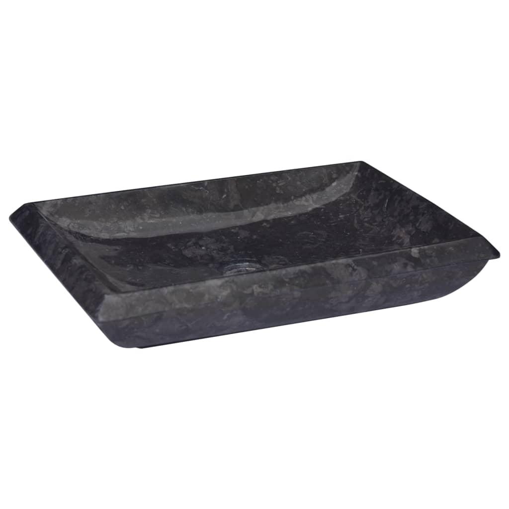 Håndvask 50x35x10 cm marmor sort