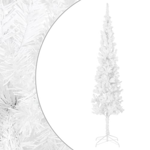 Smalt juletræ 210 cm hvid