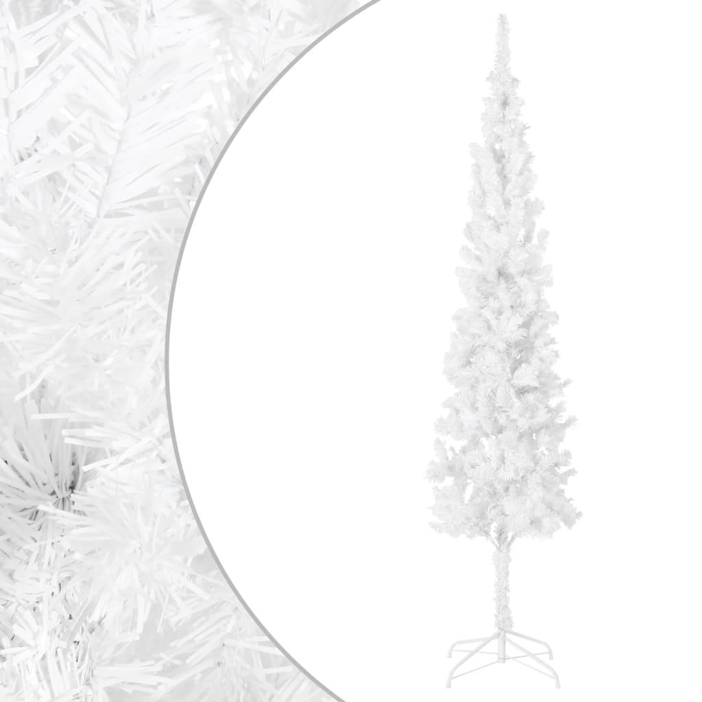 Smalt juletræ 210 cm hvid