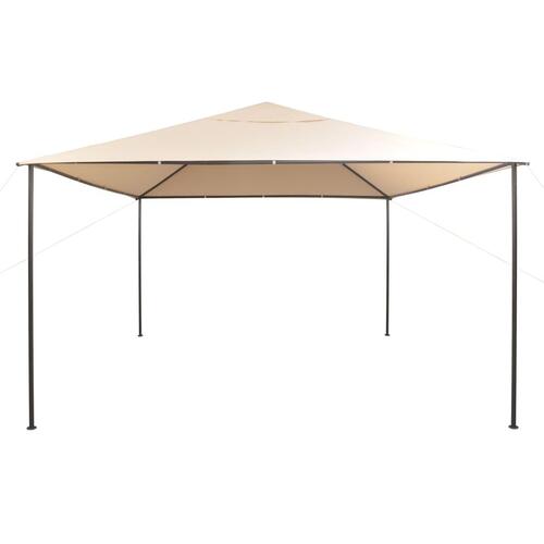 Pavillon med baldakin 4x4 m stål beige
