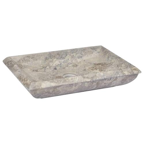 Håndvask 50x35x10 cm marmor grå