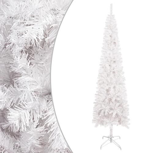 Smalt juletræ 240 cm hvid