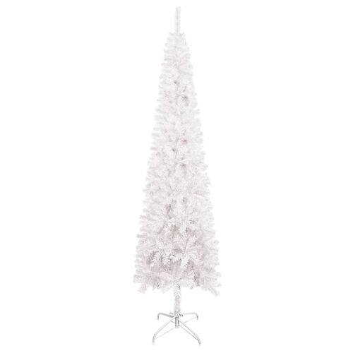 Smalt juletræ 240 cm hvid