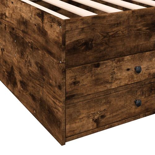 Daybed med skuffer uden madras 75x190 cm røget eg