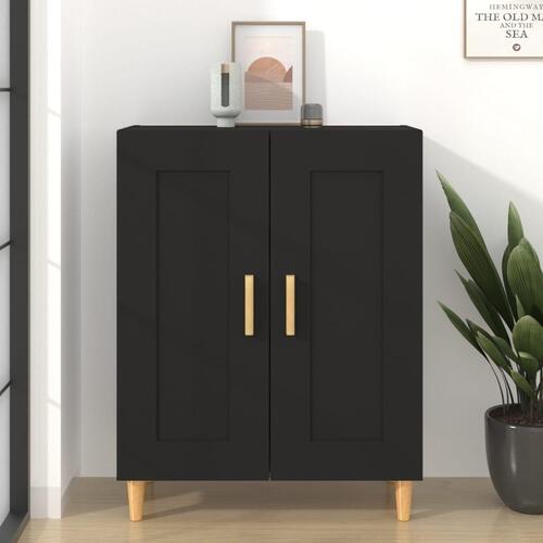 Skænk 69,5x34x90 cm konstrueret træ sort