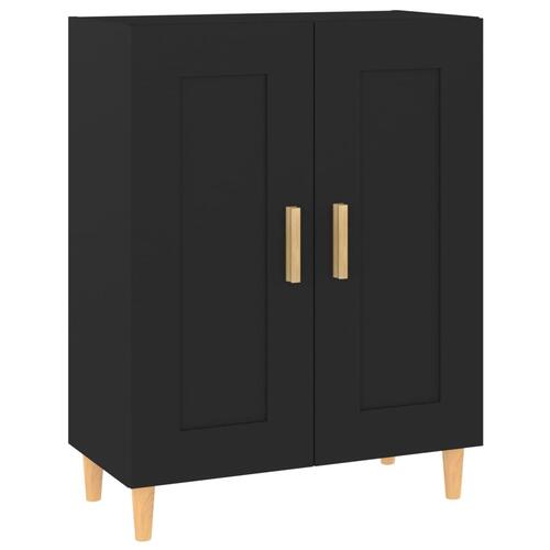 Skænk 69,5x34x90 cm konstrueret træ sort
