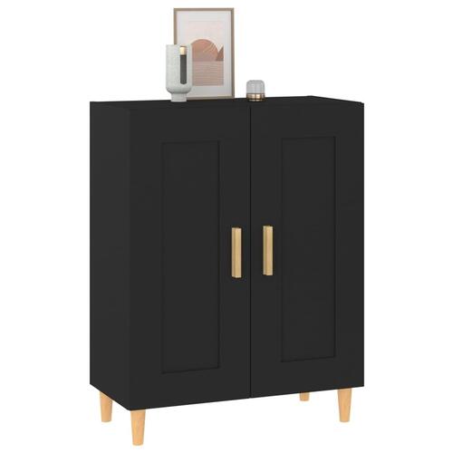 Skænk 69,5x34x90 cm konstrueret træ sort