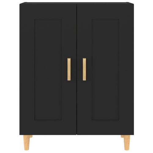 Skænk 69,5x34x90 cm konstrueret træ sort