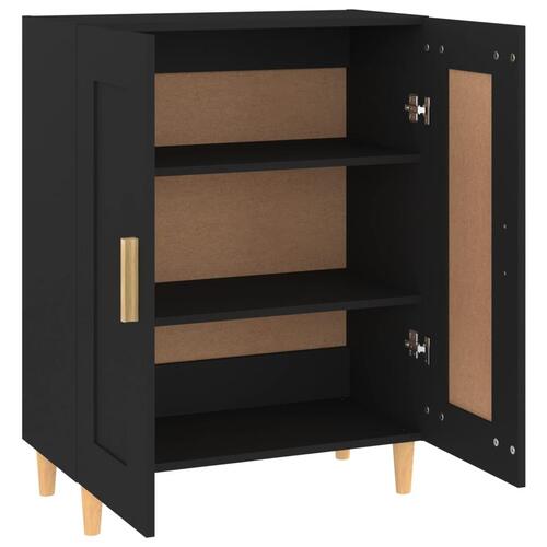 Skænk 69,5x34x90 cm konstrueret træ sort