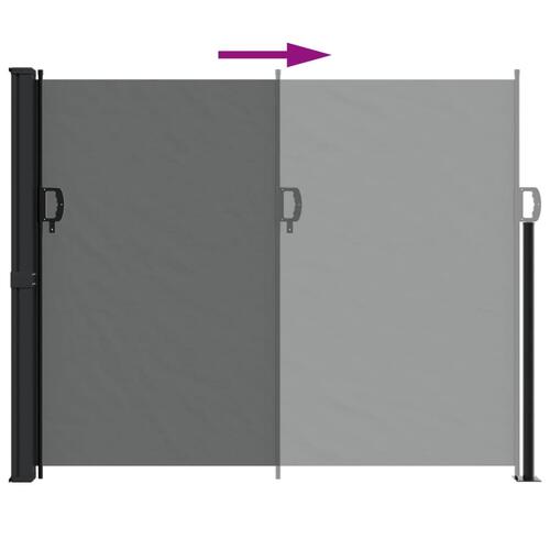 Sidemarkise 160x300 cm sammenrullelig antracitgrå