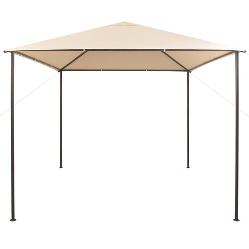 Pavillon med baldakin 3x3 m stål beige