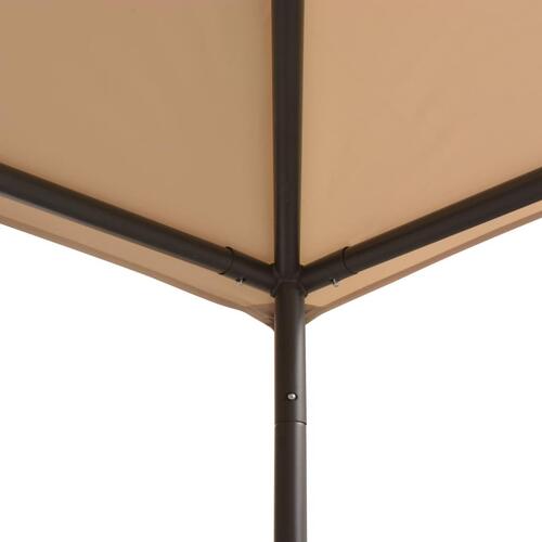 Pavillon med baldakin 3x3 m stål beige