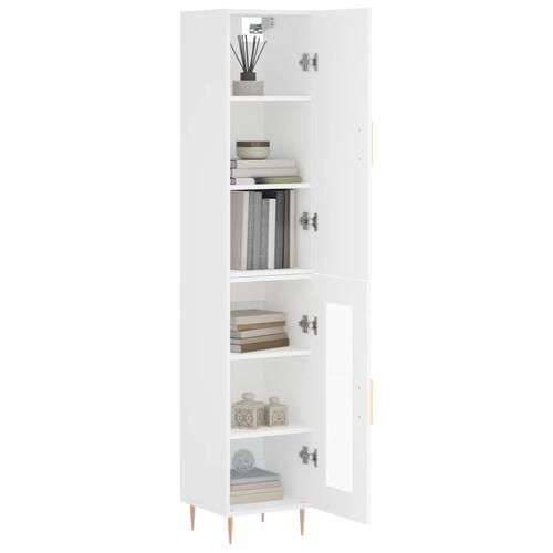 Skab 34,5x34x180 cm konstrueret træ hvid