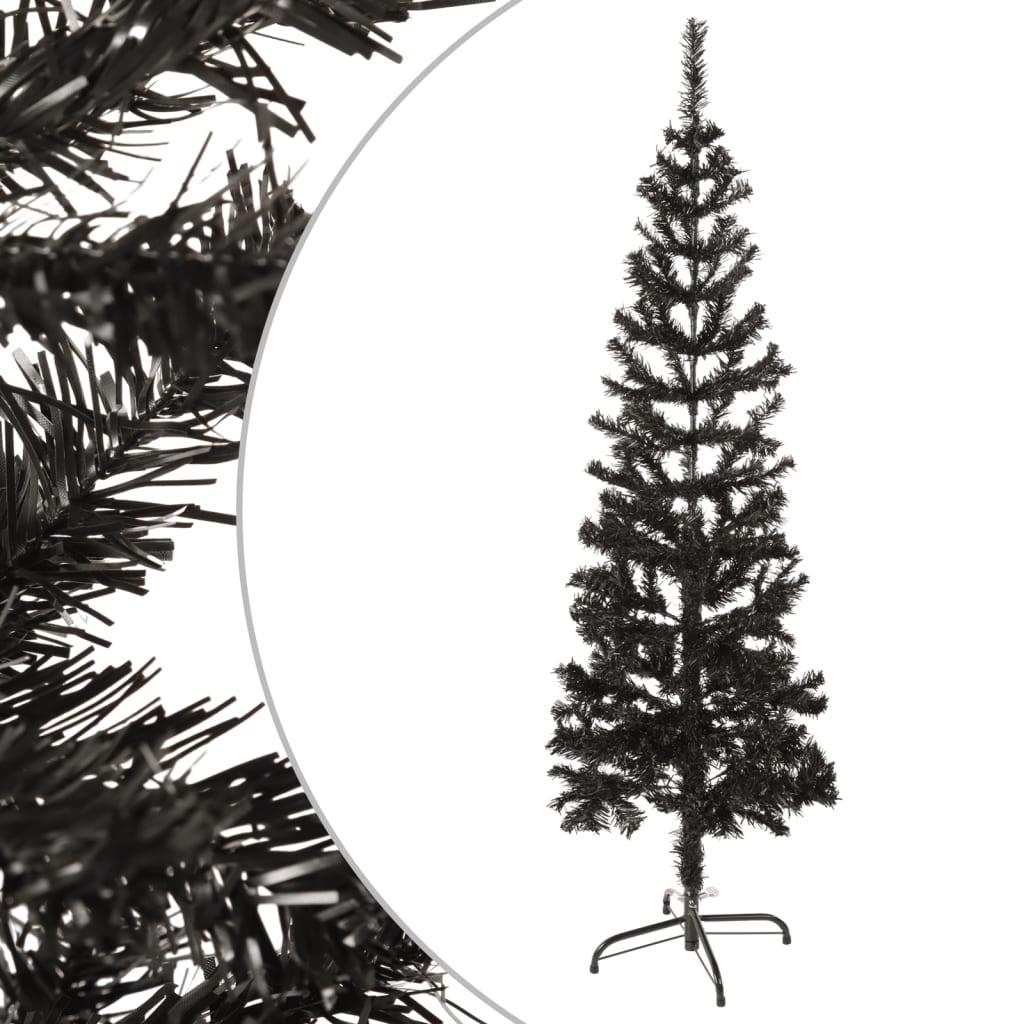 Smalt juletræ 150 cm sort