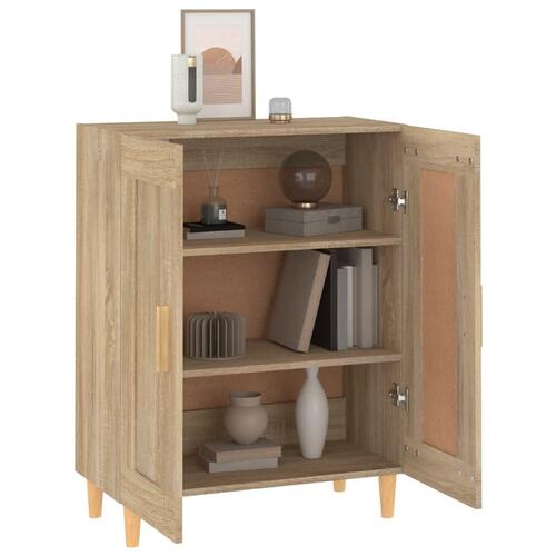 Skænk 69,5x34x90 cm konstrueret træ sonoma-eg